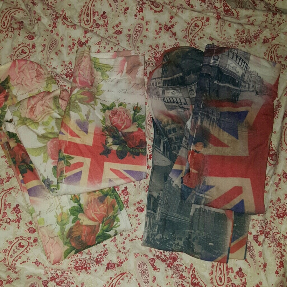 British Union Jack Tights New Sz M